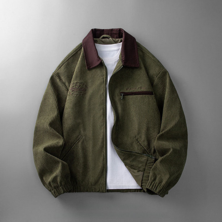 Herrars Lätta Zip-Jacka – Smart Casual Lager för Övergångsväder