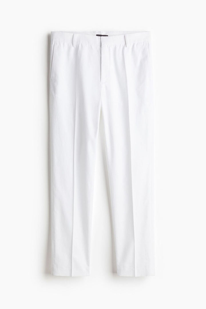 Herrarnas skräddarsydda pinstripe byxor Eleganta smart-casual byxor