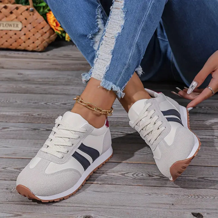 Kvinnors Retro Sneakers – Lätta Snörskor för Vardagsbruk