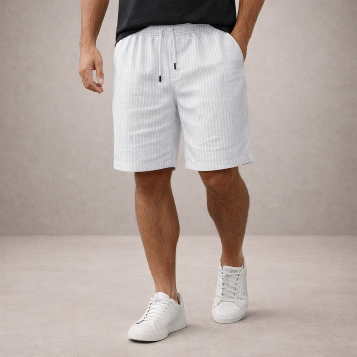 Herrars Dragstring Linne Sommar Shorts Casual Avslappnad Passform