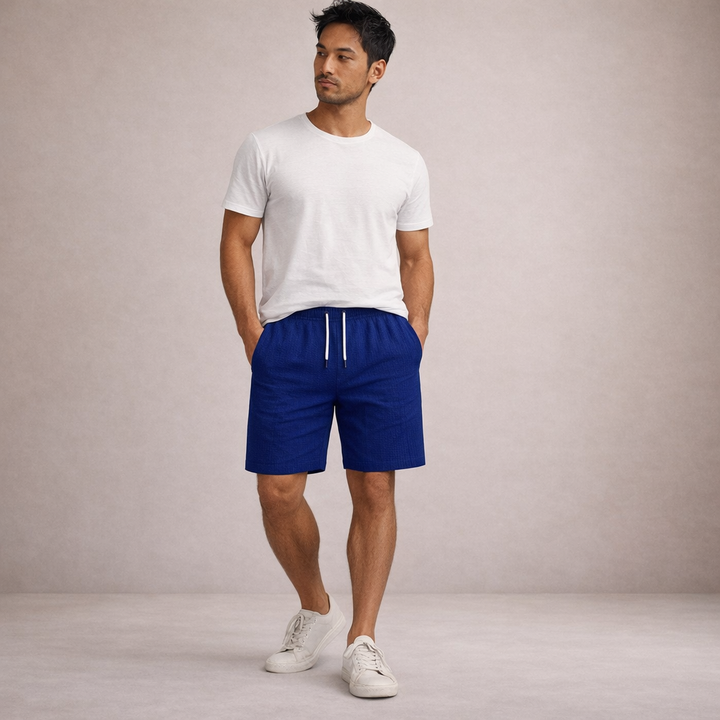 Herrars Dragstring Linne Sommar Shorts Casual Avslappnad Passform