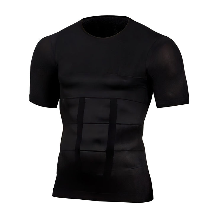 Herrarnas formande tränings-T-shirt – Kompression, andningsbar, stretch, bekväm muskelstödjande aktivkläder