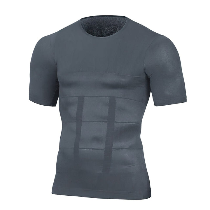 Herrarnas formande tränings-T-shirt – Kompression, andningsbar, stretch, bekväm muskelstödjande aktivkläder