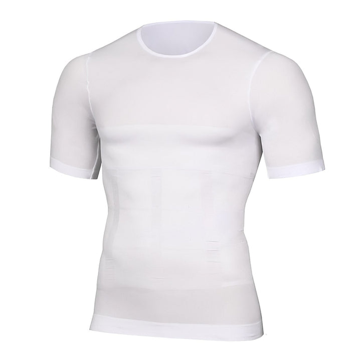 Herrarnas formande tränings-T-shirt – Kompression, andningsbar, stretch, bekväm muskelstödjande aktivkläder