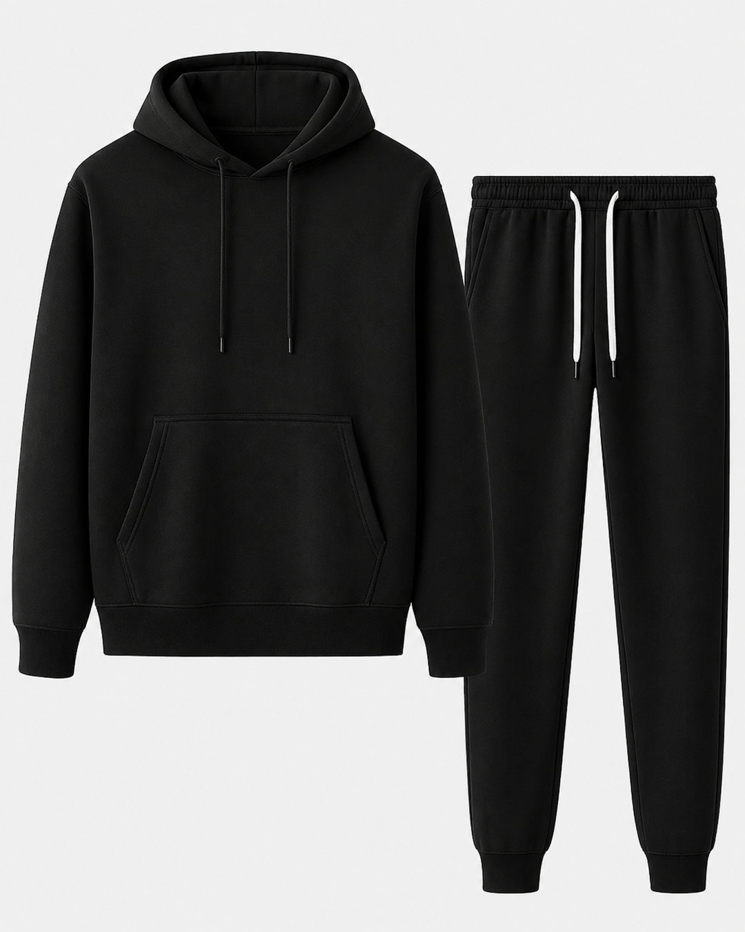 Herr Hoodie och Jogger Set – Avslappnad Tvådelad Koordinerad för Vardagscasual