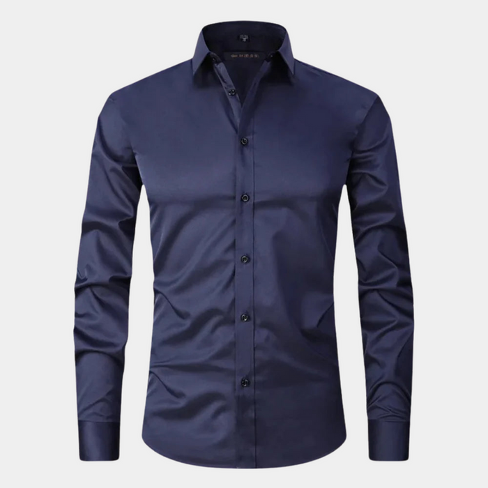 Herr Slim Fit Skjorta med Klassisk Krage