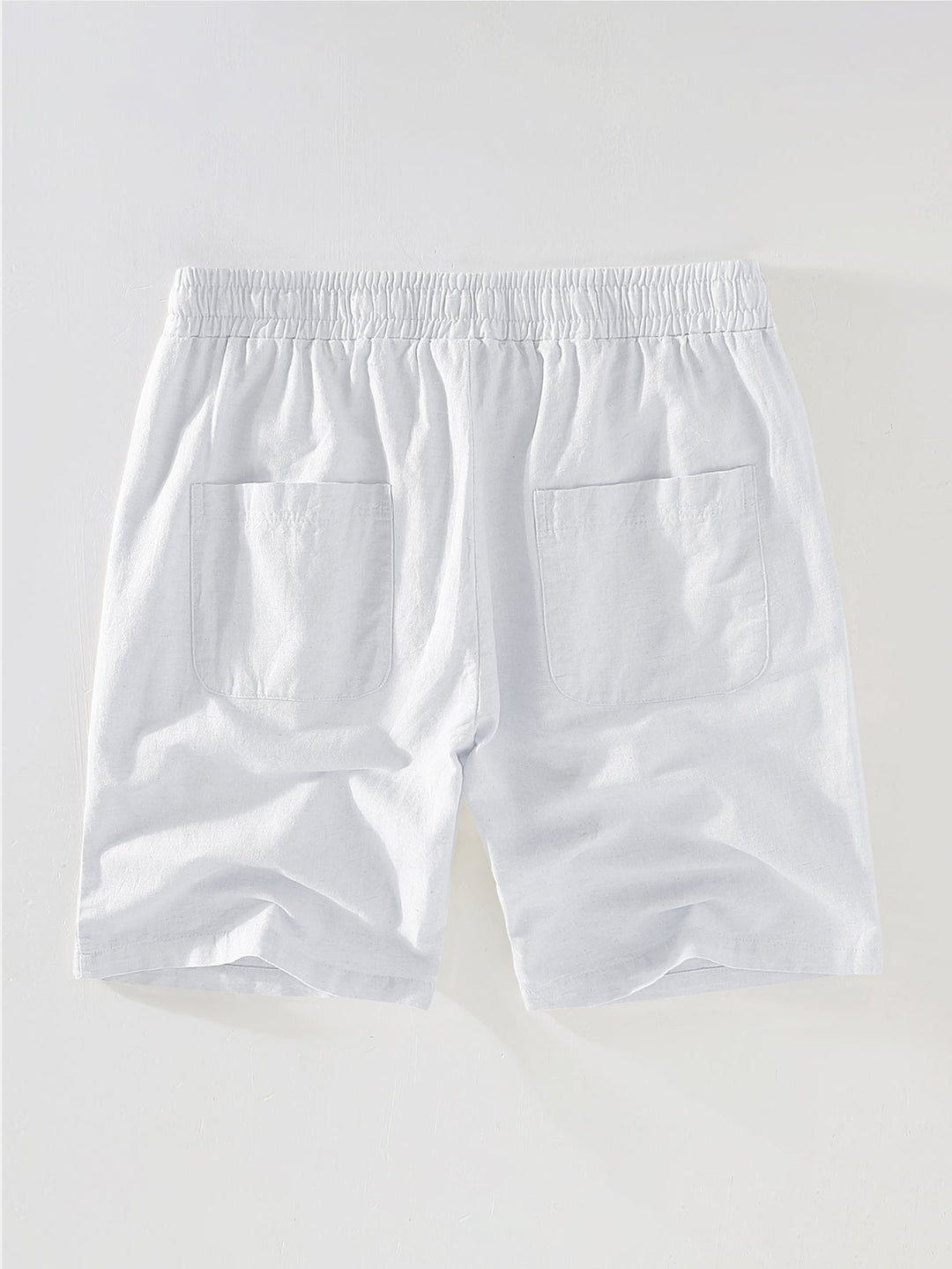 Herrarnas Mesh Cuban Skjortset – Linneblandning Dragsko Shorts för Sommarsemester