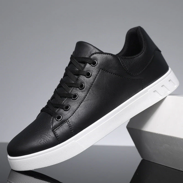 Herrens Dämpade Walking Trainers – Snörade Fritidsskor med Halkfri Gummisula