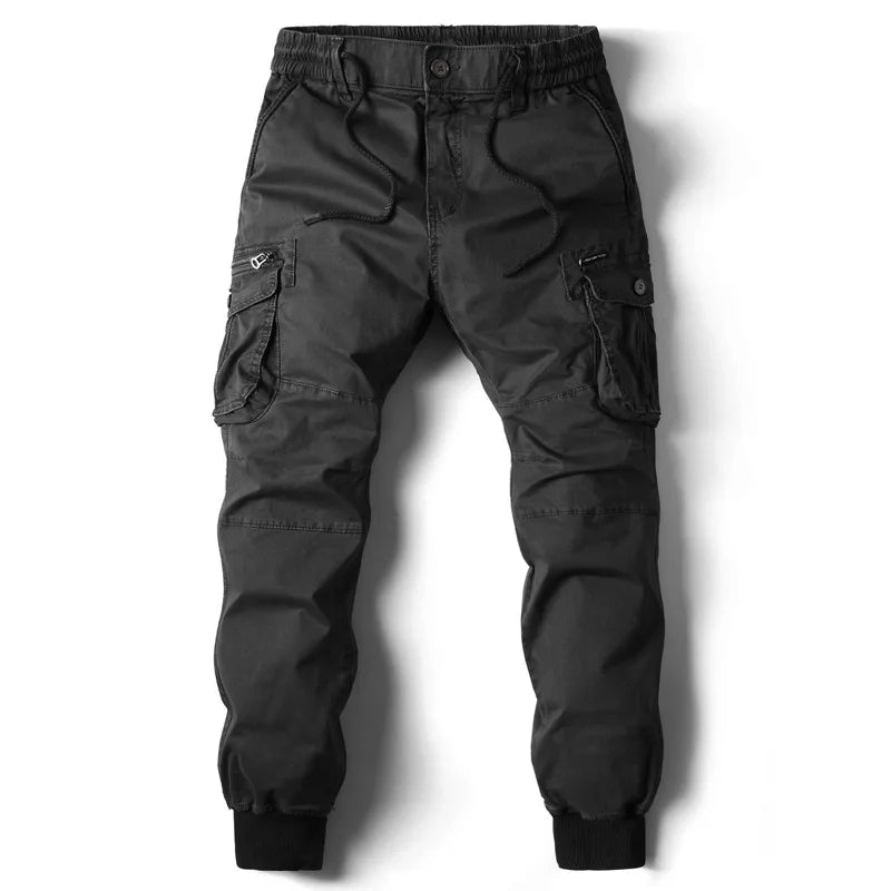 Herrars Cargo Jogger Multi-Fickor Streetwear Utility Byxor