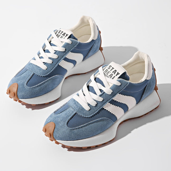 Kvinnors Retro Plattforms Löparskor Suede Gatumodeller