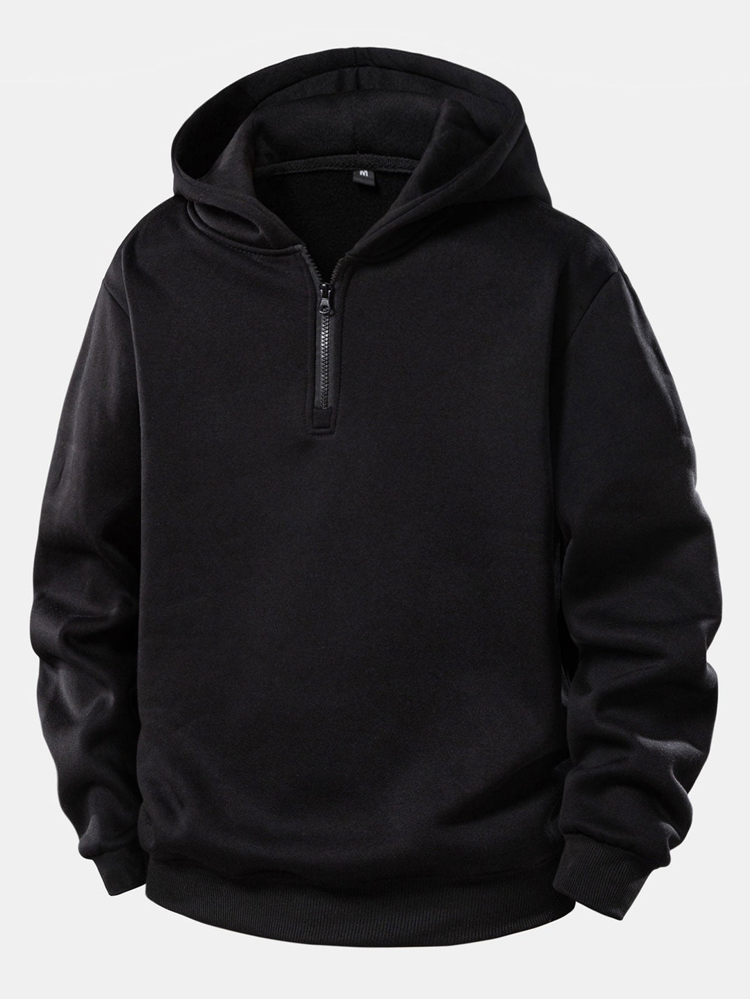 Herrarnas Quarter-Zip Hoodie Träningsoverall – Avslappnad Jogger Set för Resor och Casual Streetwear
