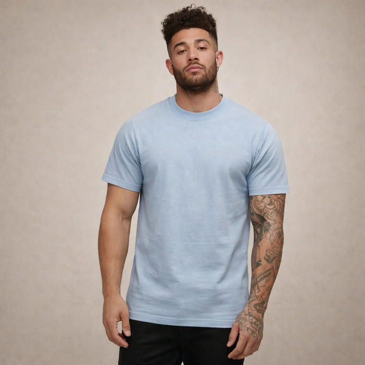 Herr Slim Fit Crew Neck Essential Cotton T-Shirt