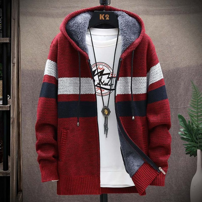 Herrhoodie med dragkedja – Mjuk och lätt lager för avslappnad och smart-casual stil