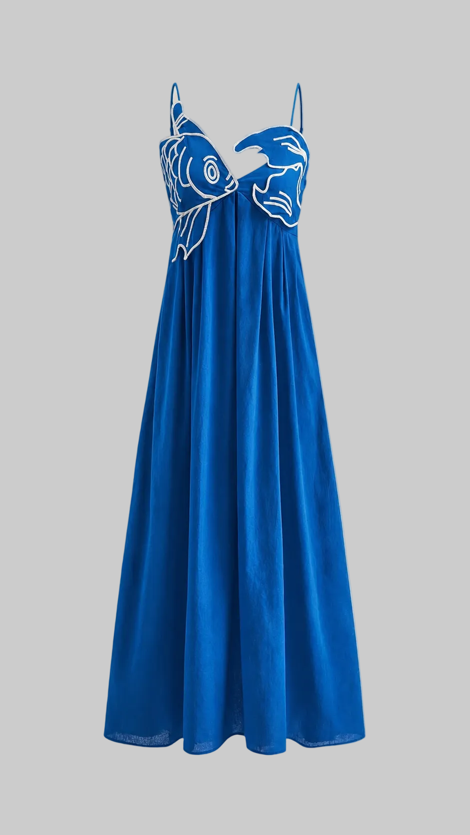 Kvinnors Empire Midja Maxi Klänning – Broderad Bodice Stil för Sommar Ceremonier
