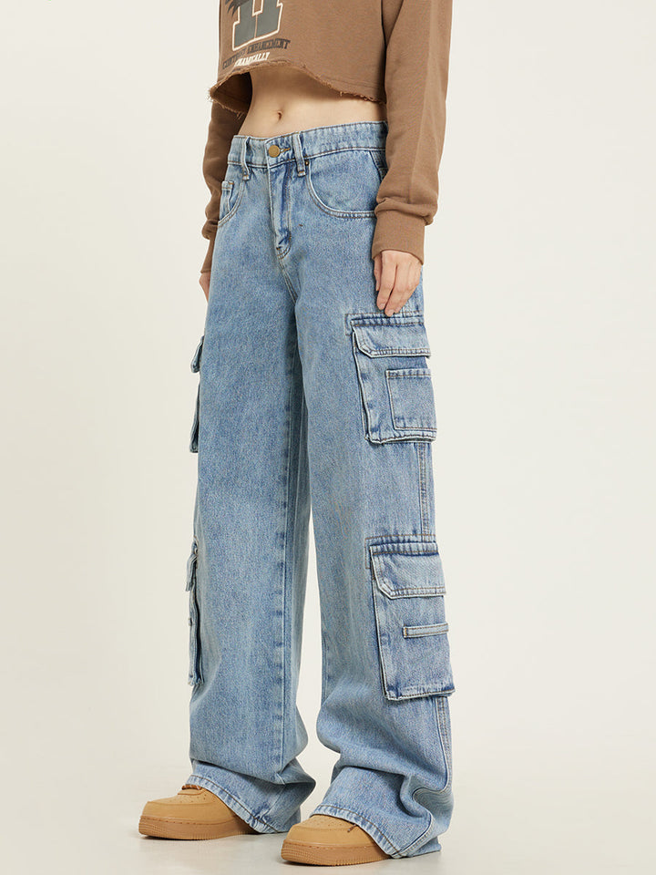 Kvinnors Cargo Jeans Vida Ben Utility Fickbyxor
