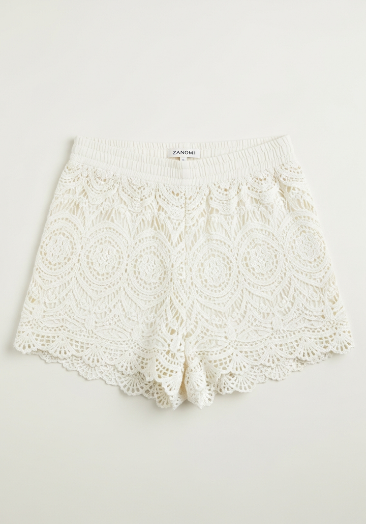 Kvinnors Öppenvävda Strandshorts med Elastisk Midja