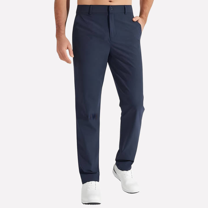 Herrars skräddarsydda stretch golfbyxor med slim fit