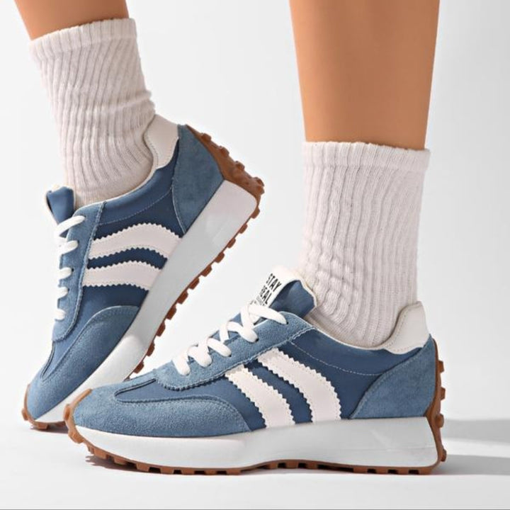 Kvinnors Retro Plattforms Löparskor Suede Gatumodeller