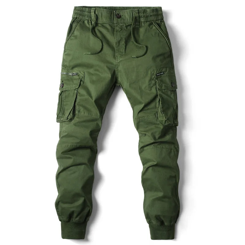 Herrars Cargo Jogger Multi-Fickor Streetwear Utility Byxor