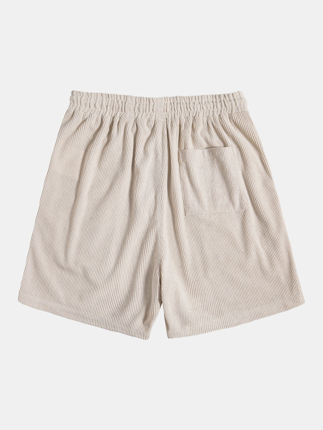 Mans Corduroy Långärmad Skjorta och Shorts Set – Texturerad Övergångs Casualwear