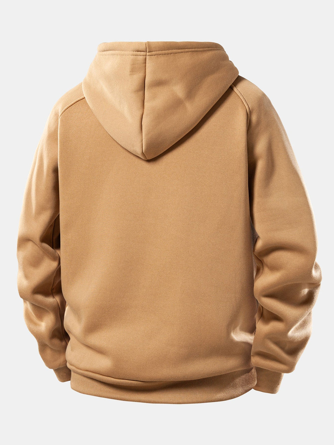 Herrens Raglan Hoodie Träningsdräkt – Regular Fit Polyester Set för Vardagscasual