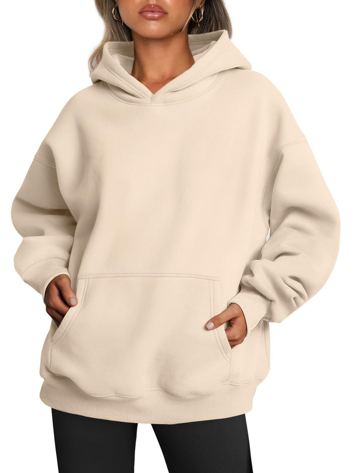 Oversize hoodie med fleecefoder