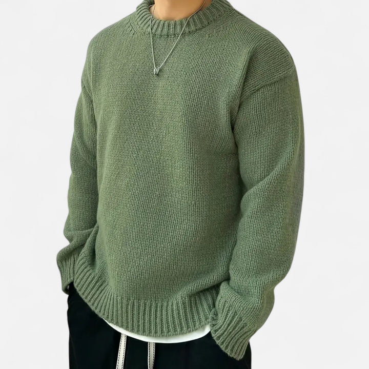 Valmonti | Herrs Solid Crew Neck Pullover