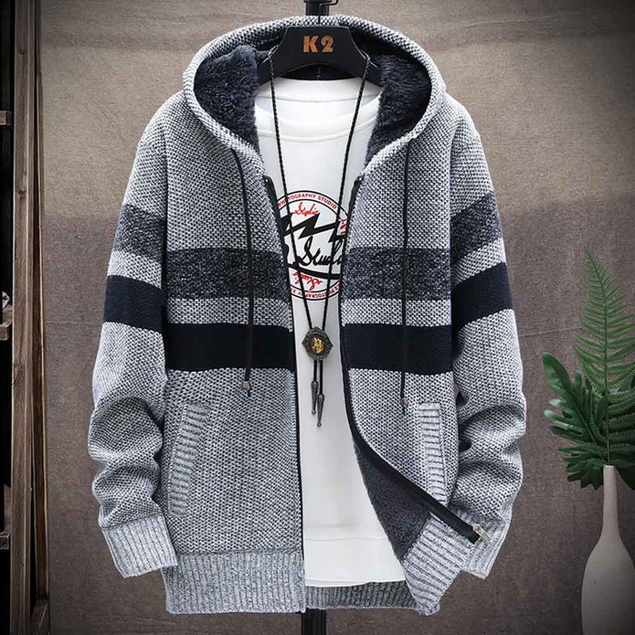 Herrhoodie med dragkedja – Mjuk och lätt lager för avslappnad och smart-casual stil