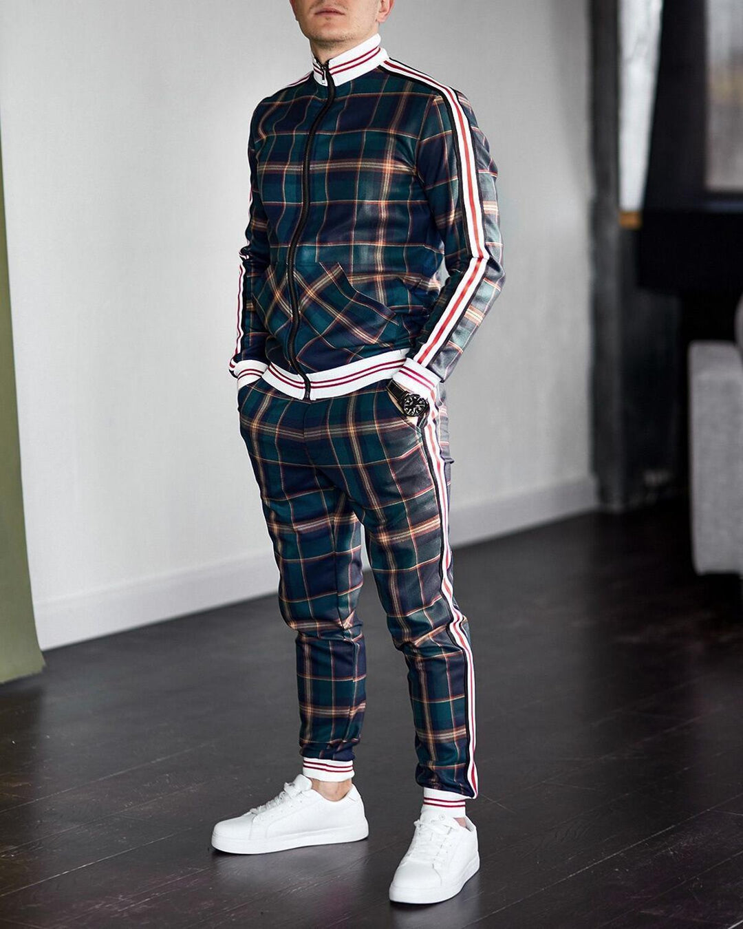 Mans Tvådelade Outfit Set – Bekväm, Andningsbar, Stilig, Modern, Casual, Mångsidig, Vardagskläder