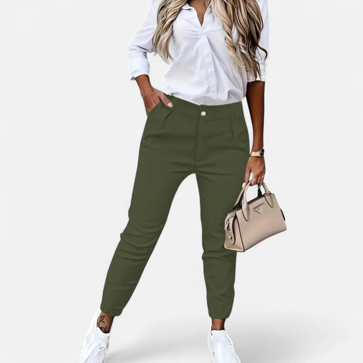 Valmonti | Dambyxor – Högmidjade Slim-Fit Elegans