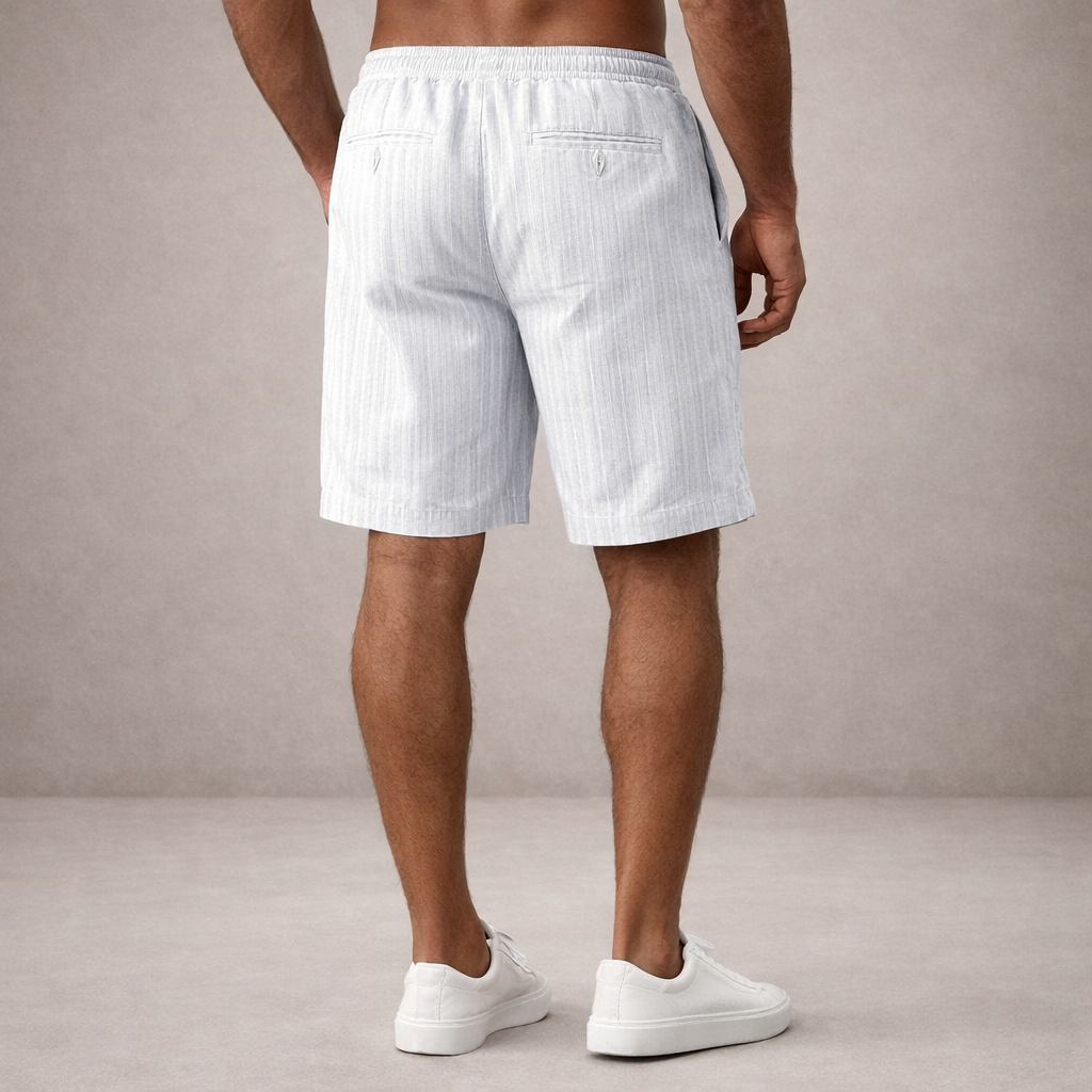 Herrars Dragstring Linne Sommar Shorts Casual Avslappnad Passform