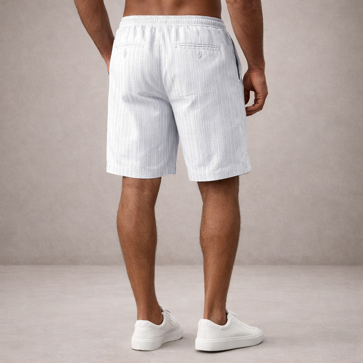 Herrars Dragstring Linne Sommar Shorts Casual Avslappnad Passform