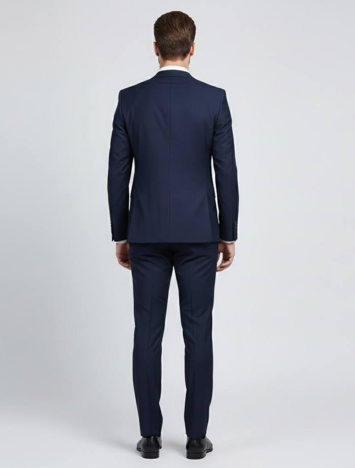 Herr Slim-Fit Tvådelad Kostym – Modern Vår- och Sommarpassform för Kontor och Formella Evenemang