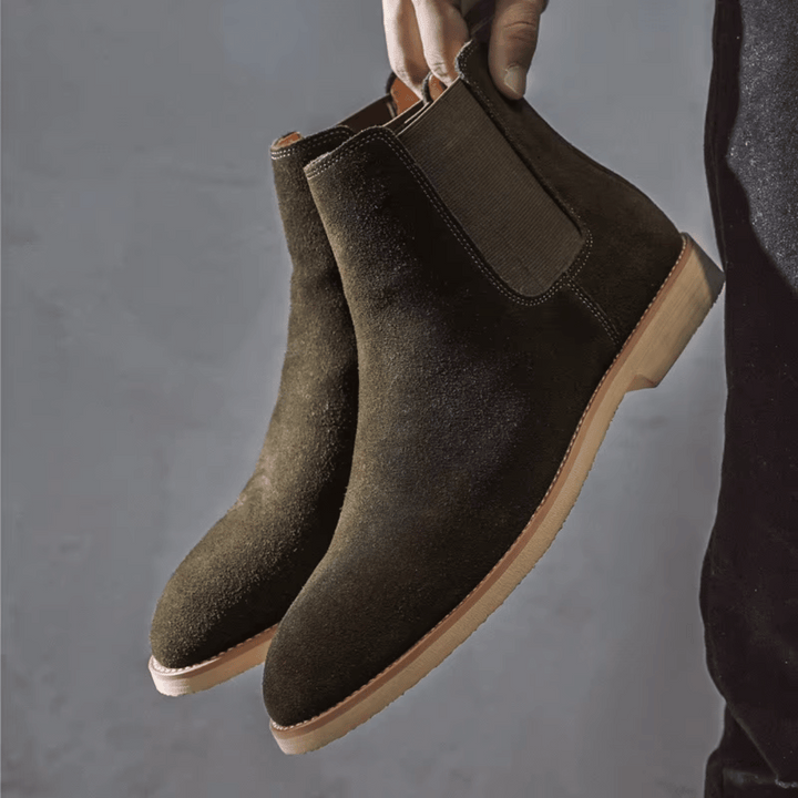 Herrsuede Skor Klassiska Slip Boots Ankelstil för Avslappnad och Smart-Attire