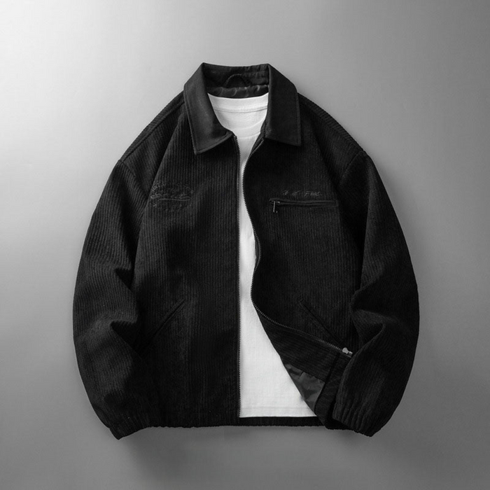 Herrars Lätta Zip-Jacka – Smart Casual Lager för Övergångsväder