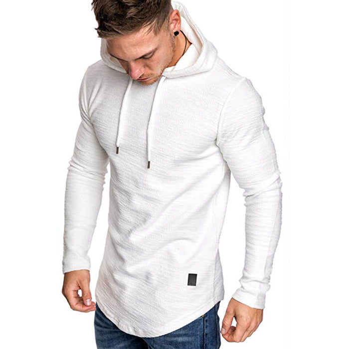 Hugo | Slim fit hoodie herr med rundad nederkant