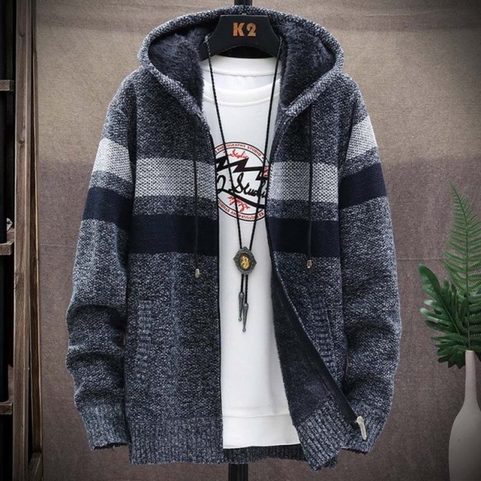 Herrhoodie med dragkedja – Mjuk och lätt lager för avslappnad och smart-casual stil