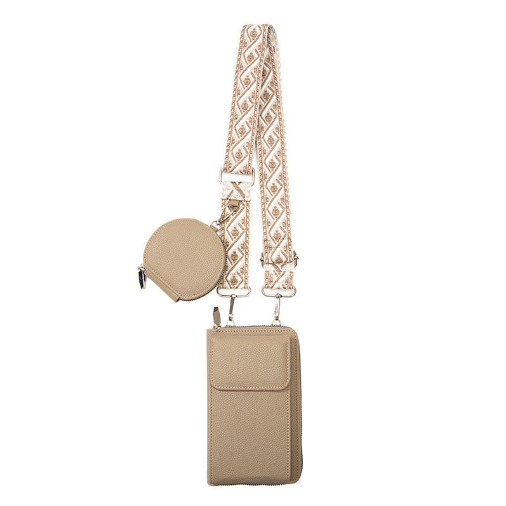 Kvinnors Crossbody Telefonväska Med Tryckt Bred Rem