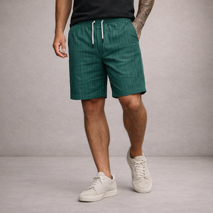 Herrars Dragstring Linne Sommar Shorts Casual Avslappnad Passform