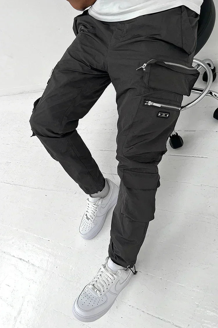 Herrarnas Cargo Pocket Byxor – Hållbara Utility Byxor Bekväma Utomhus Casual Multi Pocket Arbetskläder