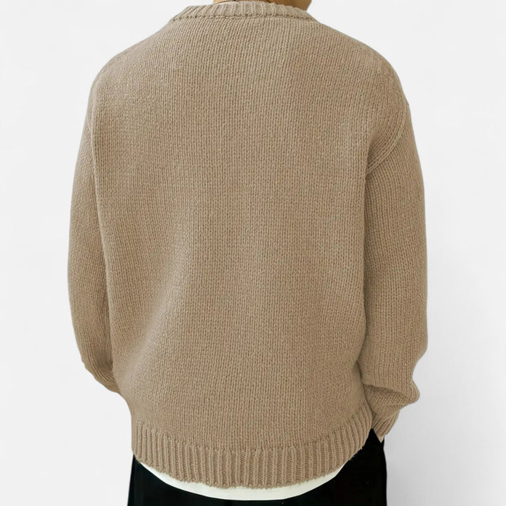 Valmonti | Herrs Solid Crew Neck Pullover