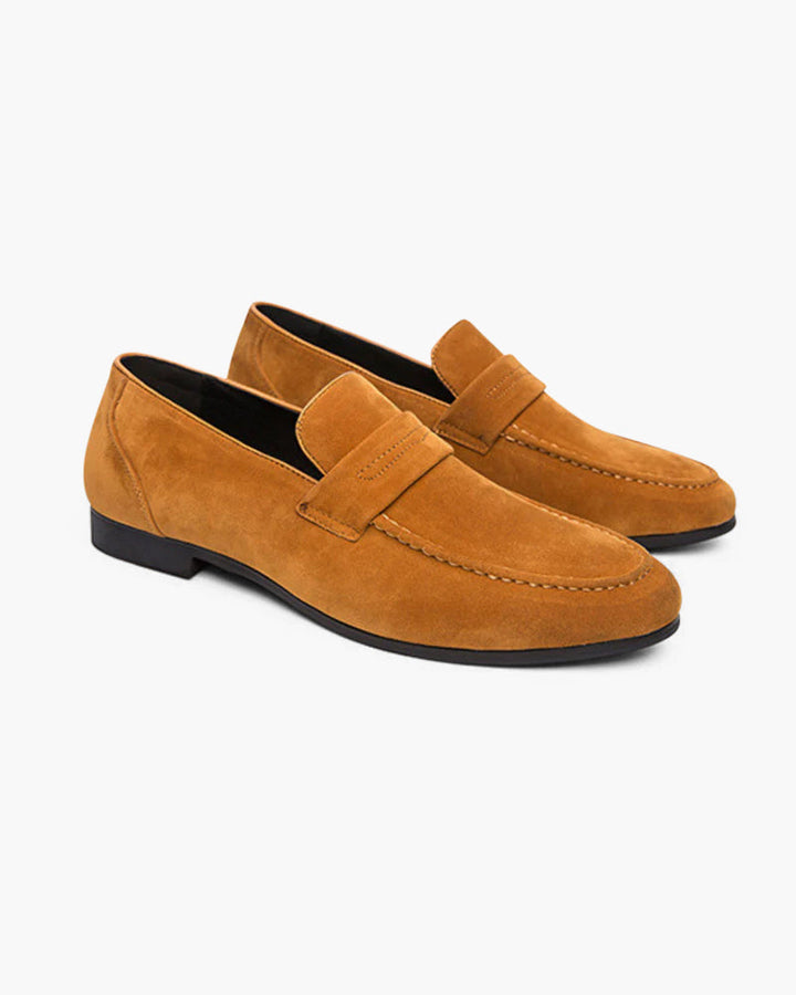 Herrars Mocka Penny Loafers Snygga Låga Klädskor