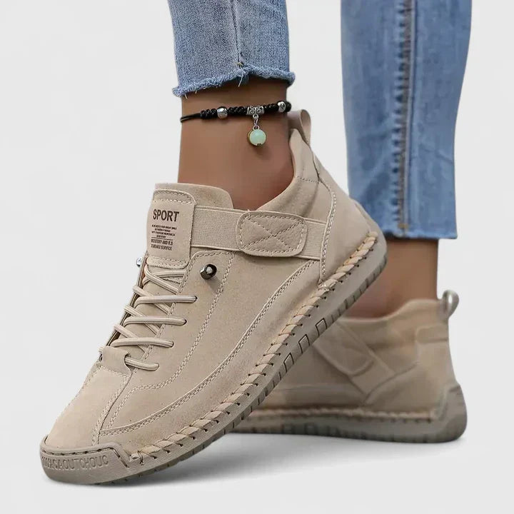 Kvinnors Skinnlook Velcro Snörning Promenadsneakers