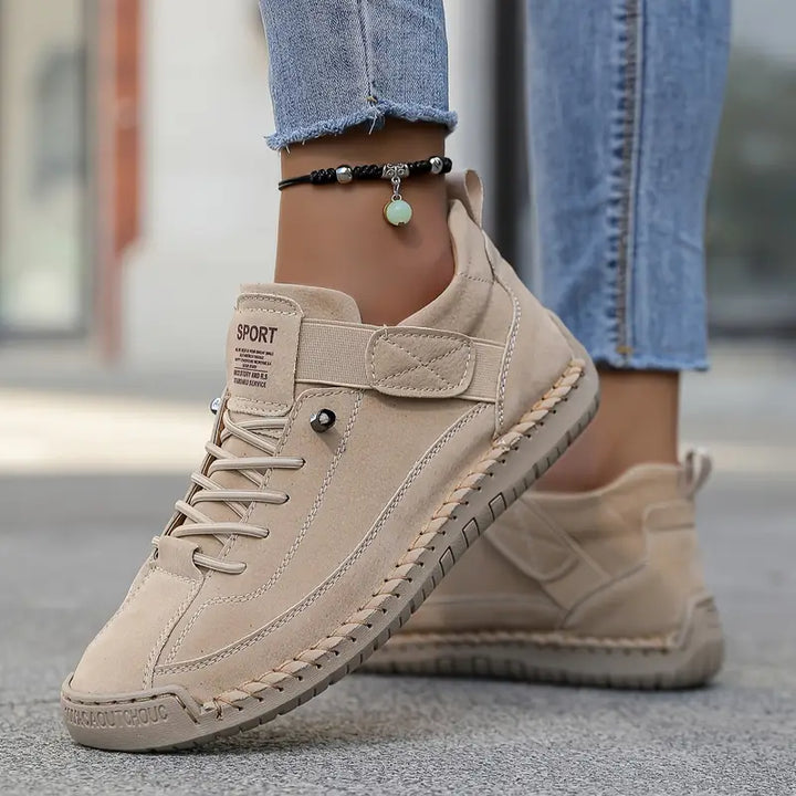 Kvinnors Sport Panel Sneakers Flexibla Vardagliga Promenadskor