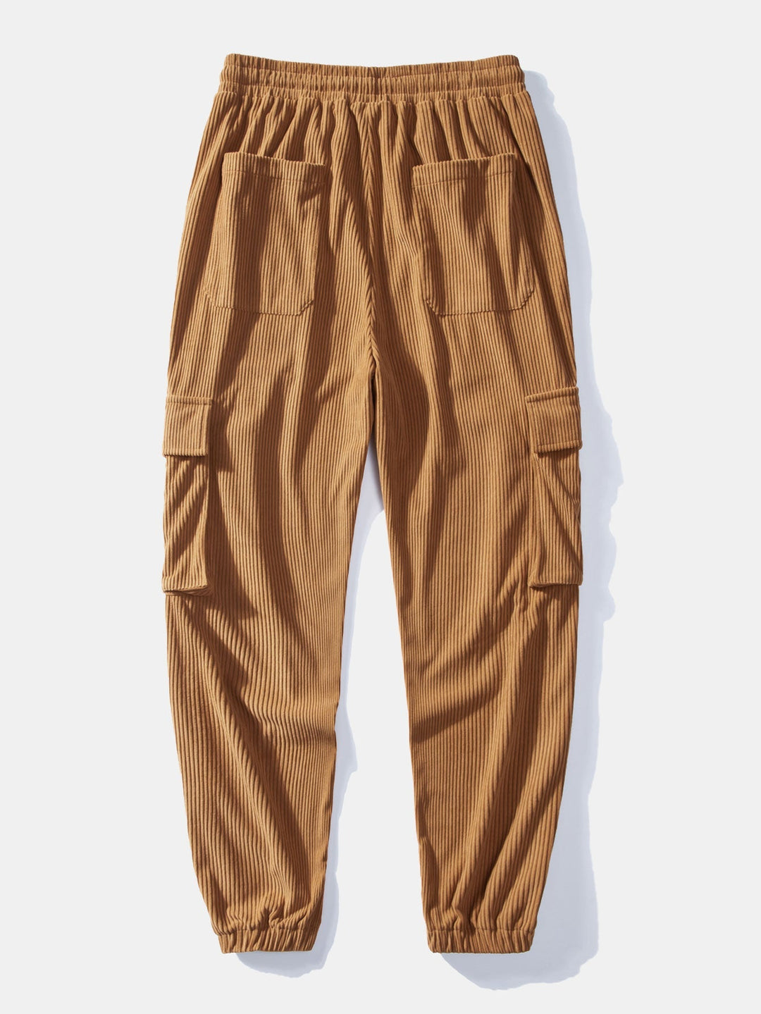 Herrars Corduroy Skjorta och Cargo Jogger Set – Avslappnad Höst Streetwear Co-Ord