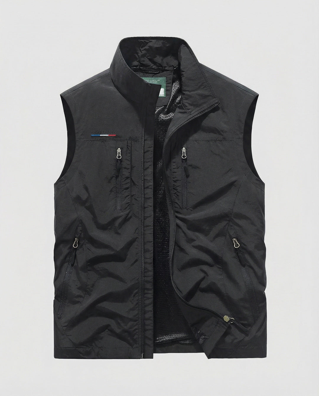 Herrars lättvikt utility gilet – Mångfickad zip-up lager för resor och vardagsbruk