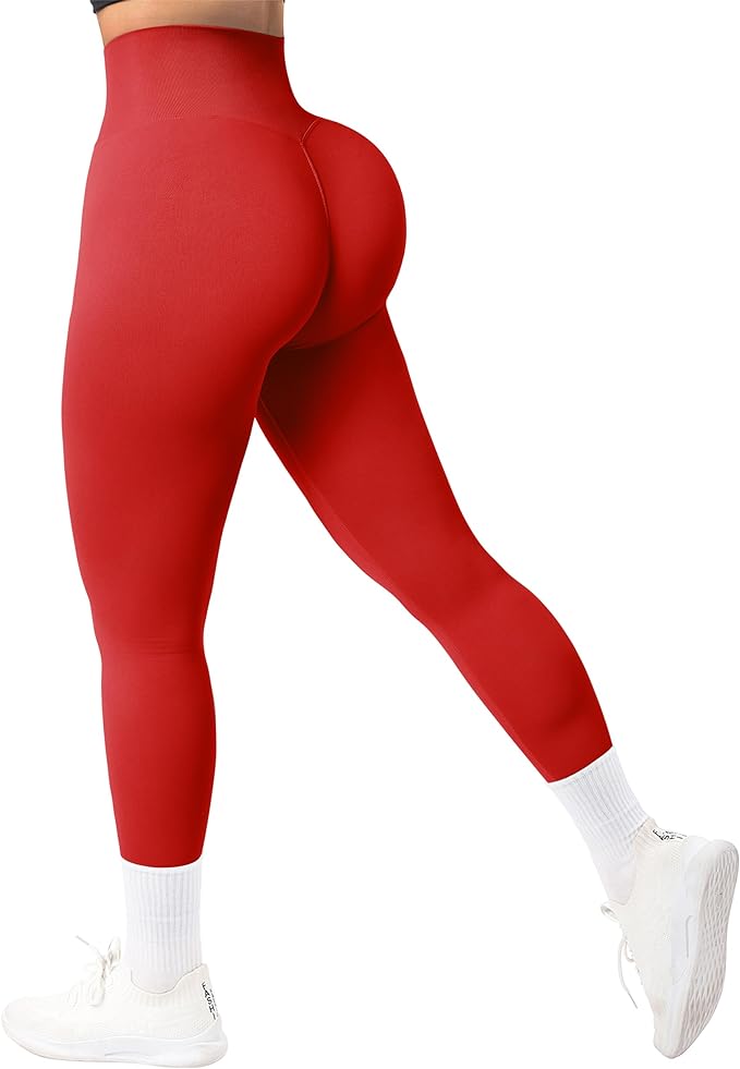 Kvinnors Högmidjade Sömlösa Leggings – Formande Scrunch Passform Aktivkläder