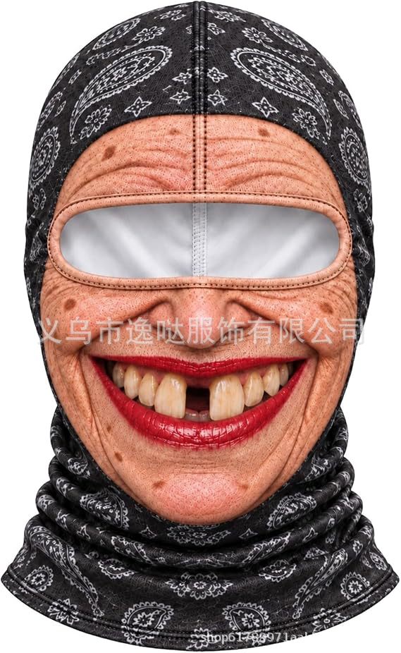 Balaclava med tryckt ansikte