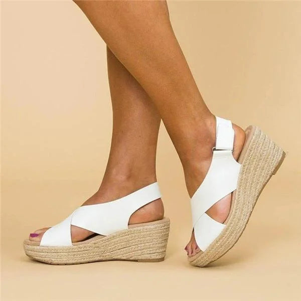 Kvinnors Wedge Sandaler Bekväma Lätta Andningsbara Sommar Eleganta Avslappnade Stiliga Skor