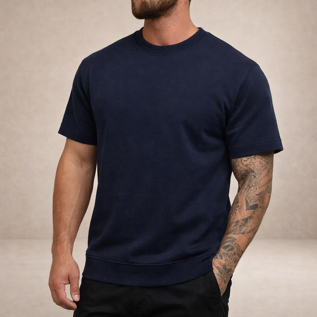 Herr Slim Fit Crew Neck Essential Cotton T-Shirt
